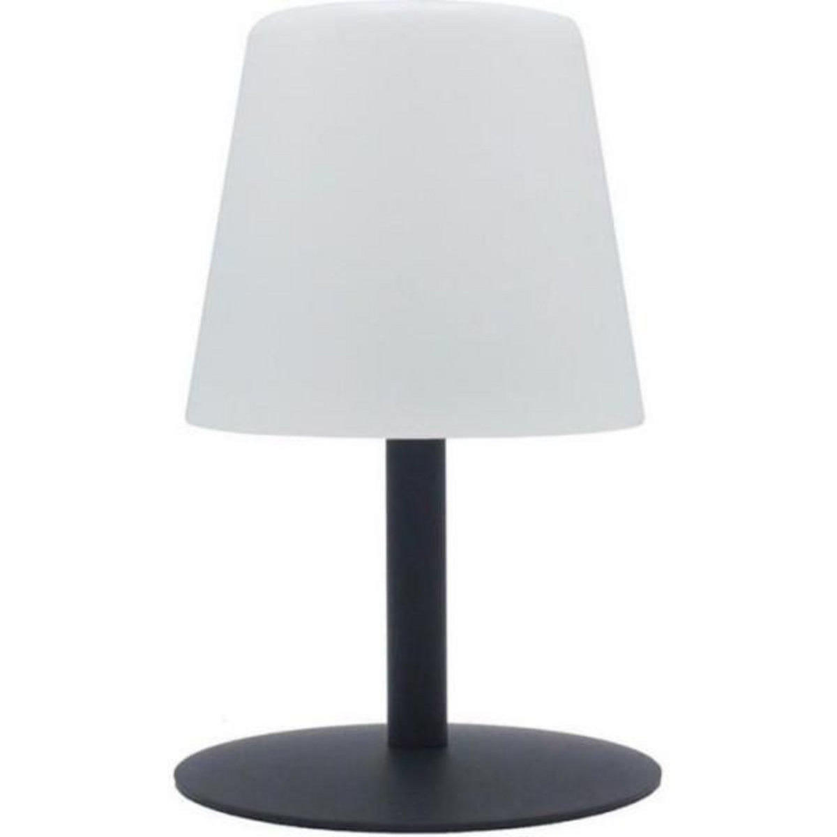 Lumisky Lampe de table LED sans fil Standy Mini Rock - Lumisky - H 25 cm - Gris et blanc