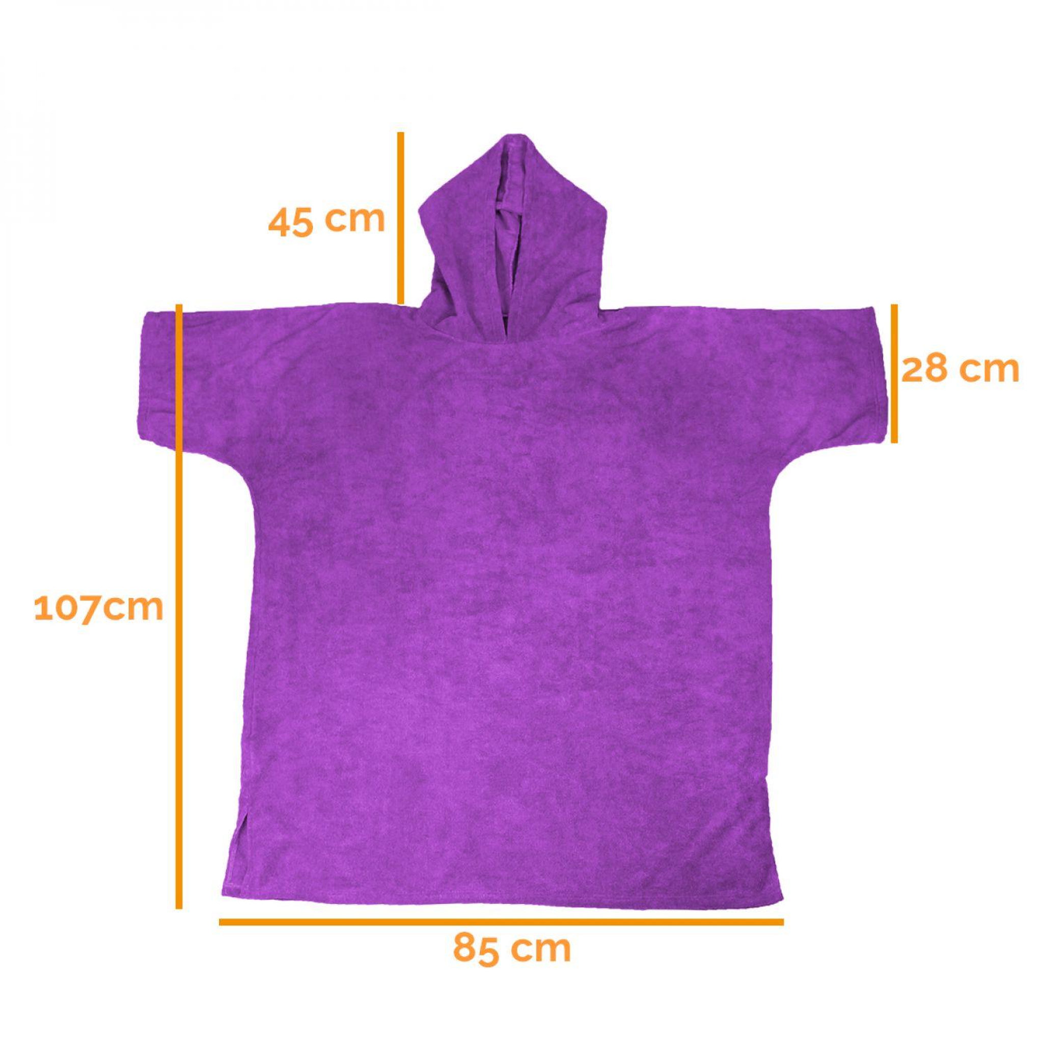 Voir la diapositive 2 : VIVEZEN Serviette poncho de bain ou de plage - Adulte