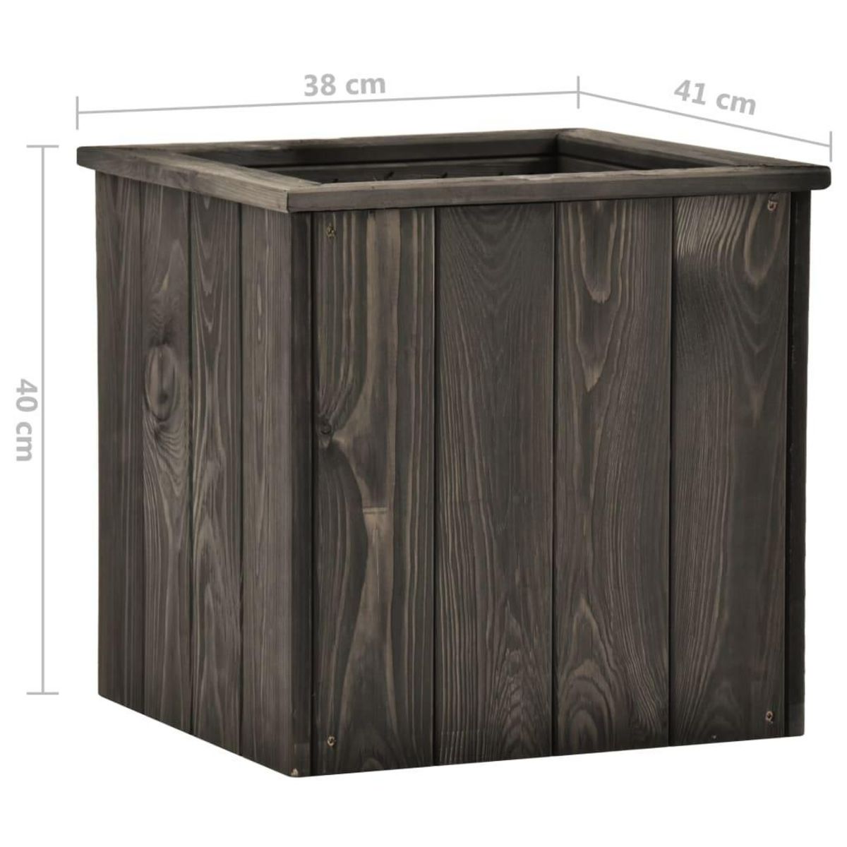 VIDAXL Lit sureleve Gris fonce 38x41x40 cm Bois de pin massif