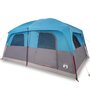 Voir la diapositive 2 : VIDAXL Tente de cabine familiale 10 personnes bleu impermeable