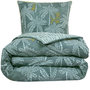 Voir la diapositive 4 : FUTURE HOME Parure de lit double palmiers en microfibre lavée