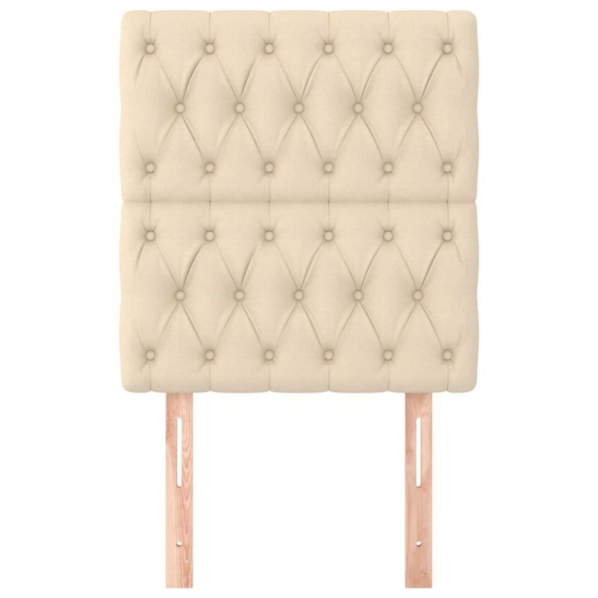 VIDAXL Tetes de lit 2 pcs Creme 80x7x78/88 cm Tissu