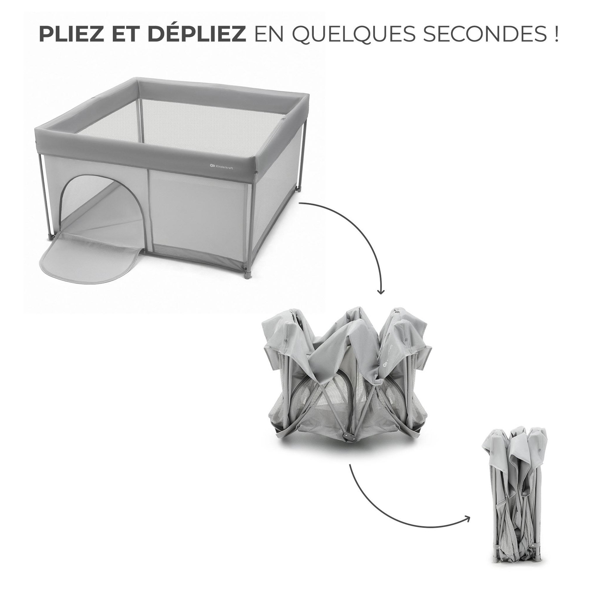 Voir la diapositive 3 : KINDERKRAFT Lit de camping pliant multifonction avec parc intégré