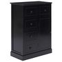 Voir la diapositive 4 : VIDAXL Buffet avec 10 tiroirs Noir 113x30x79 cm Bois