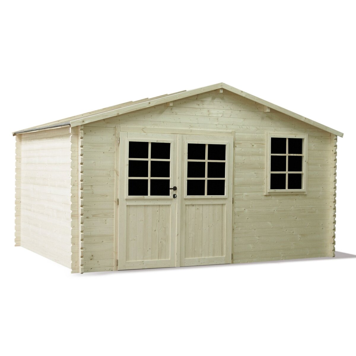 Abri de jardin bois QUETTE / 13.91m² / 34mm