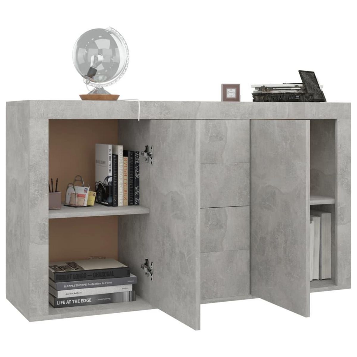 VIDAXL Buffet Gris beton 120x36x69 cm Bois d'ingenierie