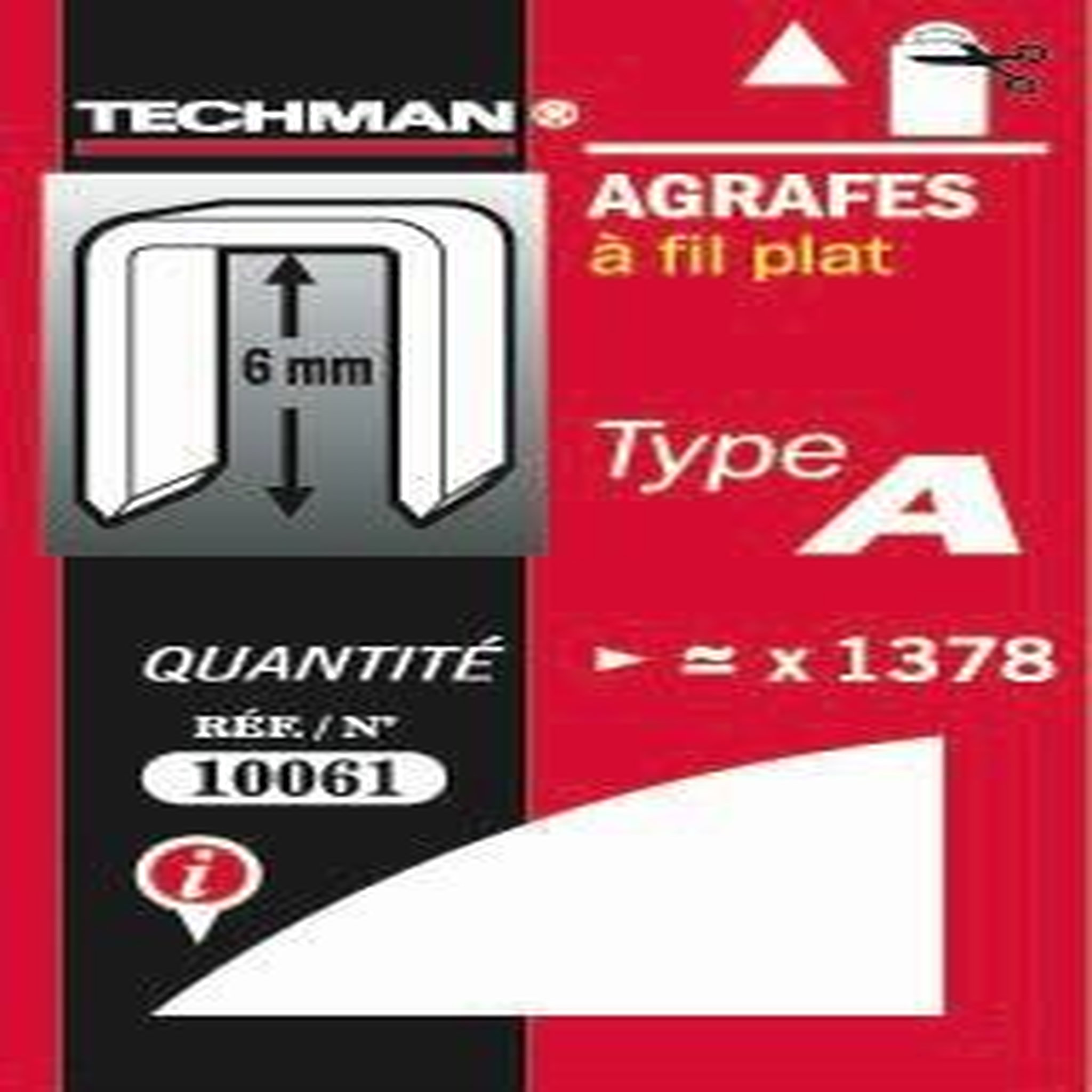 TECHMAN Agrafes 6 mm - type A