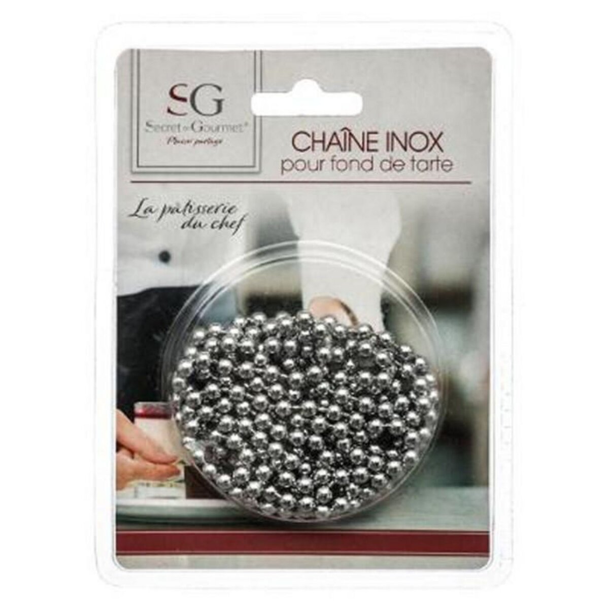 FIVE Chaîne en Inox  Fond de Tarte  180cm Argent