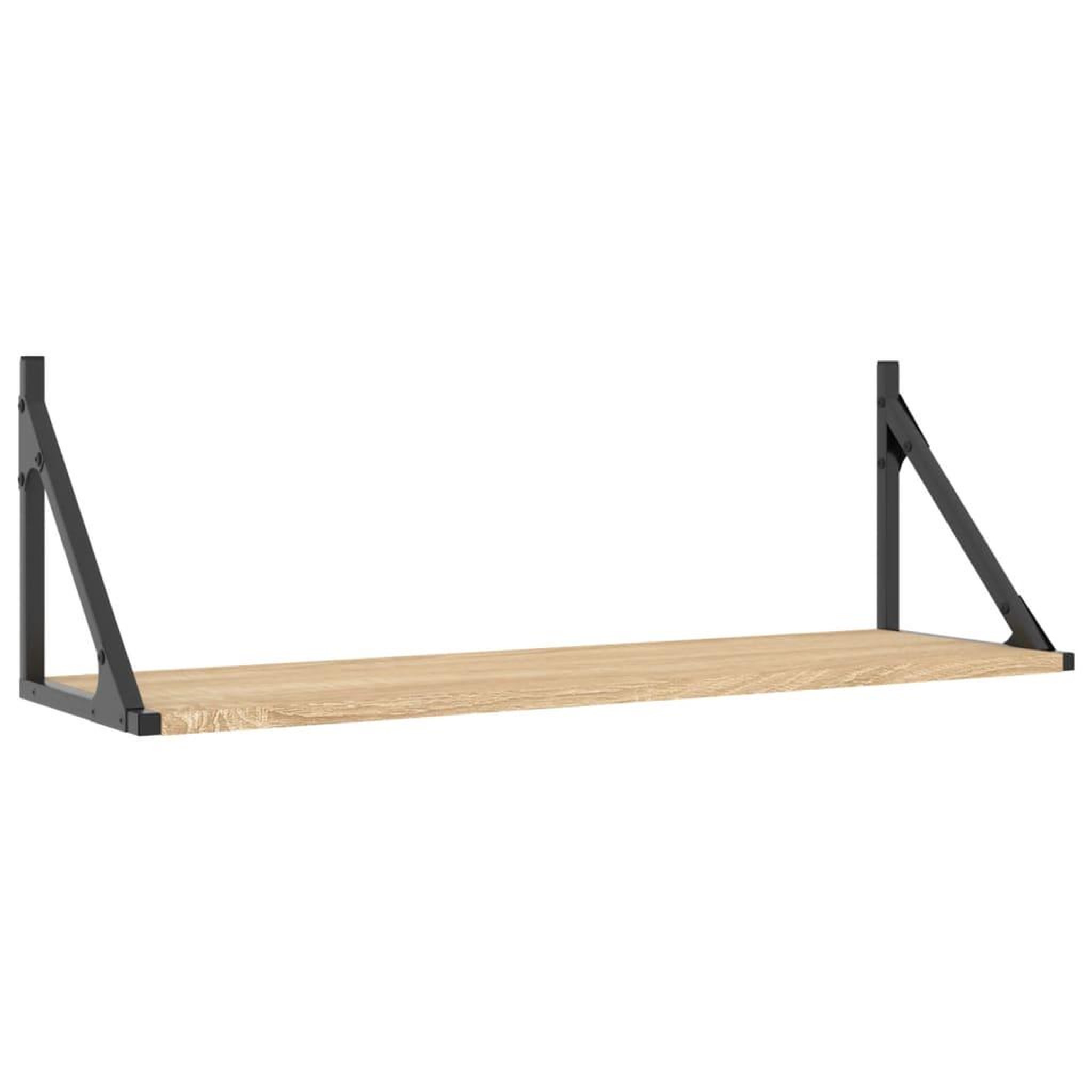 Voir la diapositive 4 : VIDAXL Etageres murales 2 pcs chene sonoma 80x25x25,5 cm