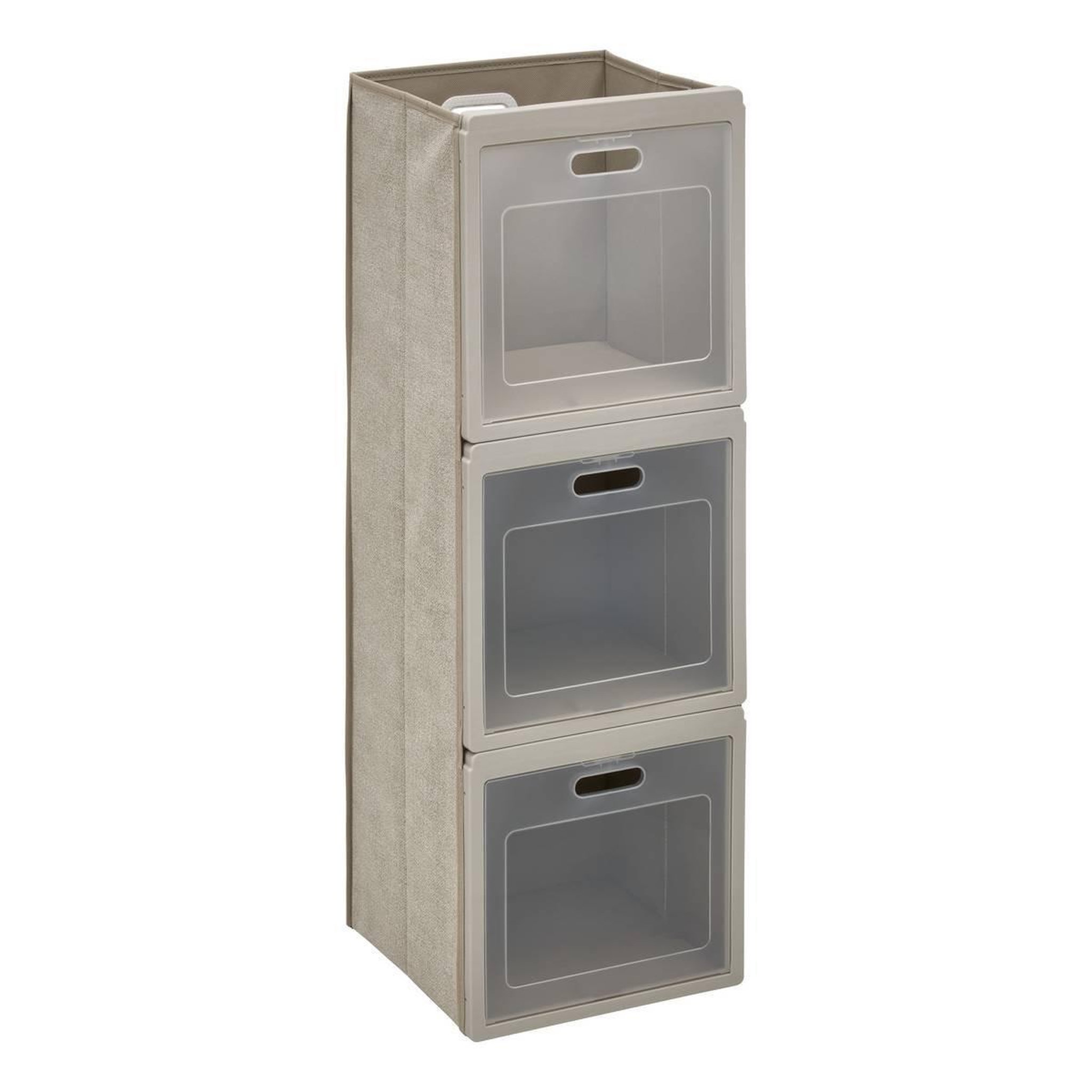 Voir la diapositive 3 : FIVE Cube de rangement 3 cases  cube'n door  91cm beige
