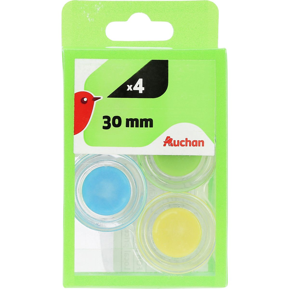 AUCHAN Boite de 4 aimants 30mm