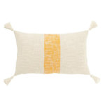 Paris Prix Coussin Déco Ligne  Polly  30x50cm Blanc & Orange