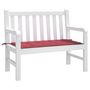 Voir la diapositive 3 : VIDAXL Coussin de banc de jardin rouge bordeaux 100x50x3 cm