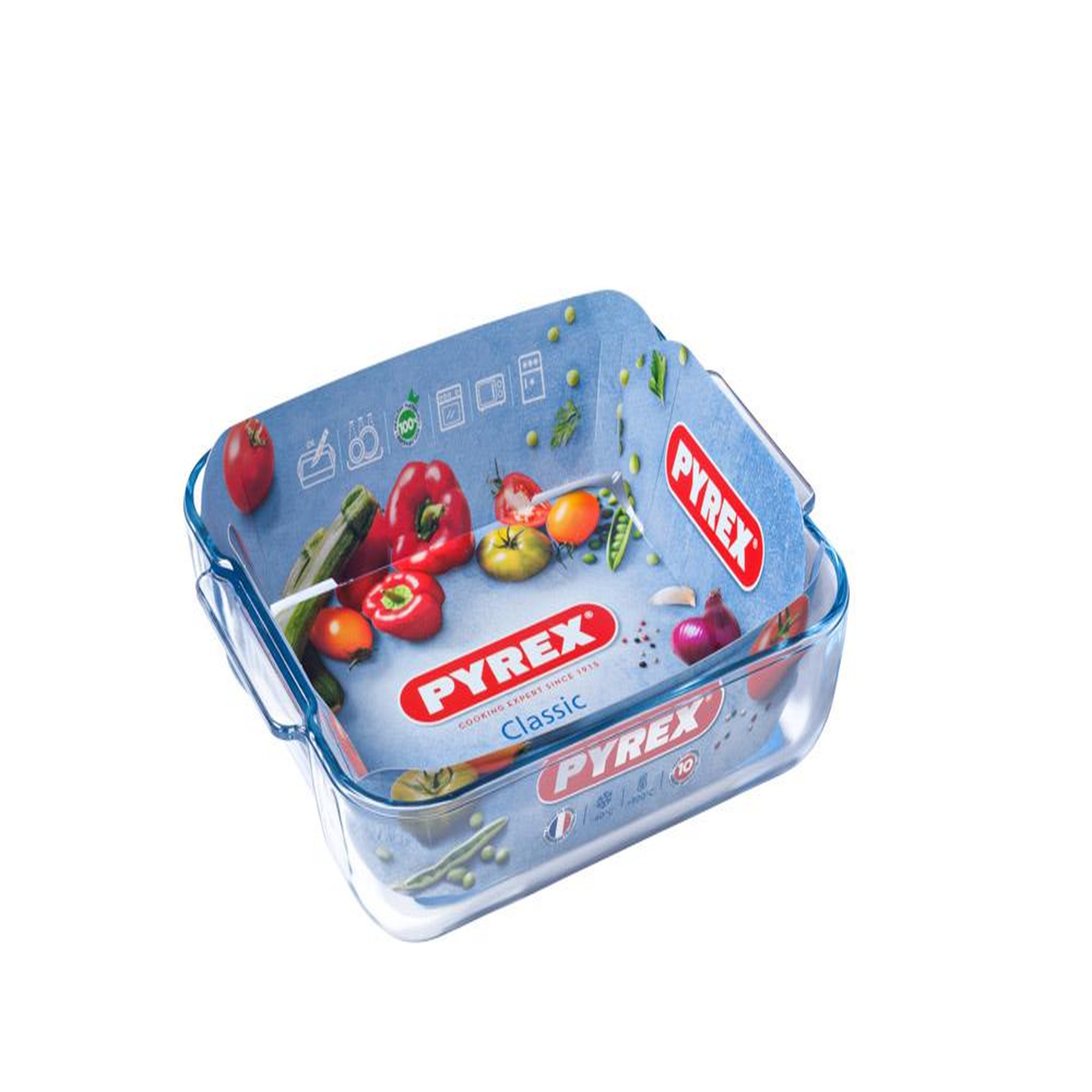 PYREX Plat à four en verre carré CLASSIC