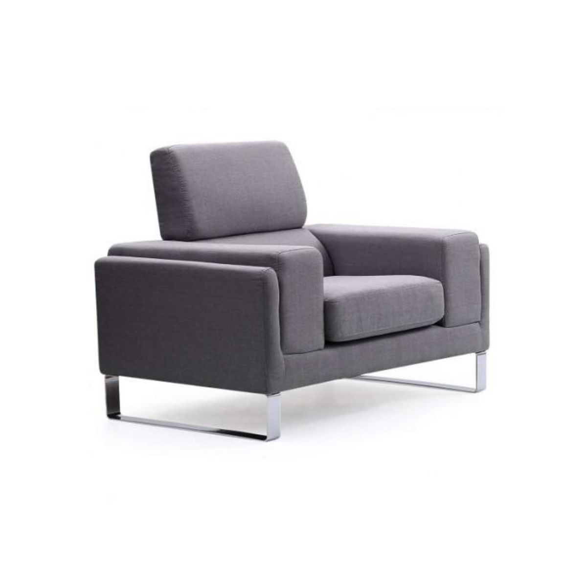 Paris Prix Fauteuil en Tissu  Ezekiel  104cm Gris Clair