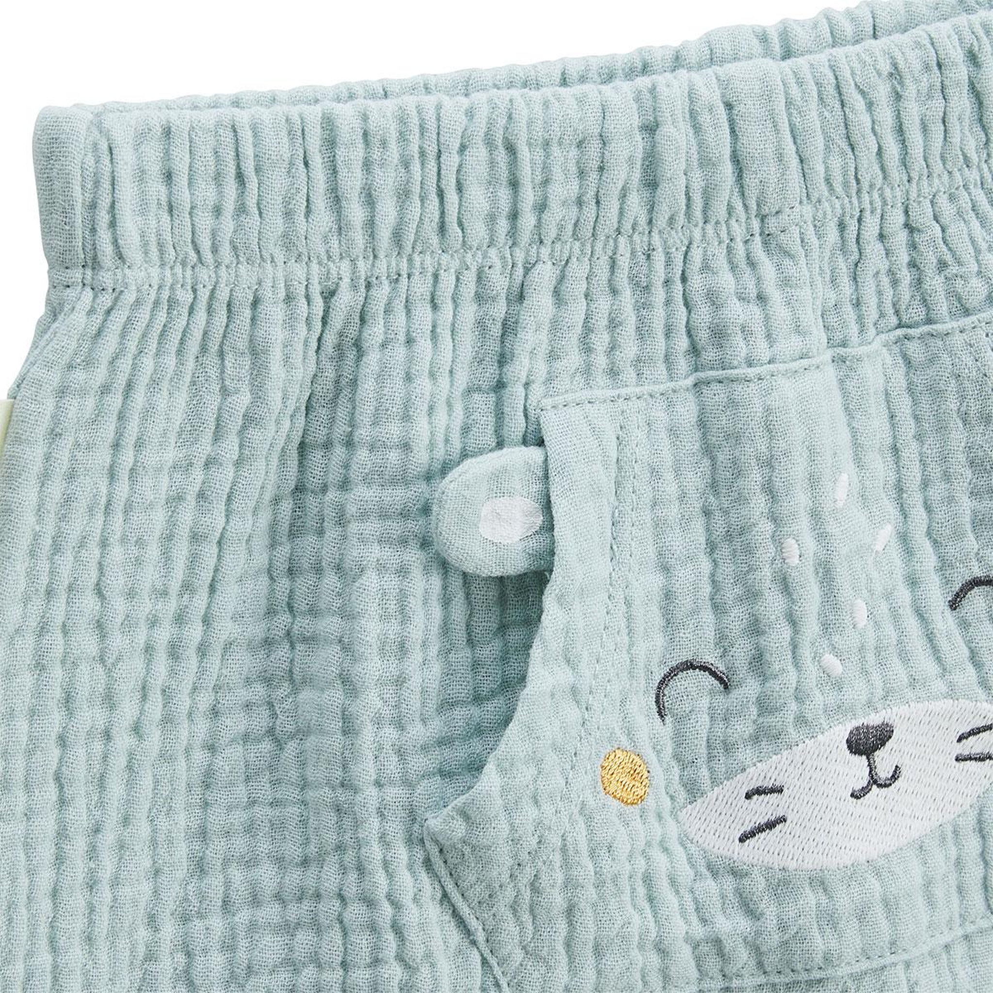 Voir la diapositive 3 : Petit Béguin Ensemble bébé t-shirt et short en gaze de coton elio