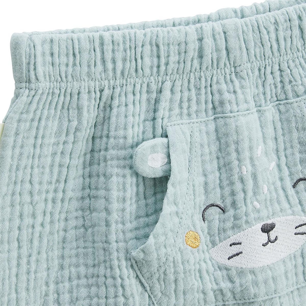 Petit Béguin Ensemble bébé t-shirt et short en gaze de coton Elio