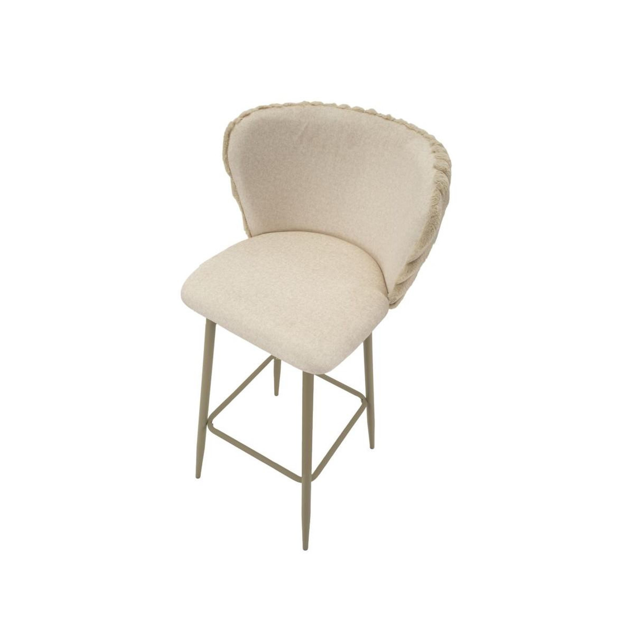 Voir la diapositive 6 : Paris Prix Lot de 2 chaises de bar design  alaska  106cm crème