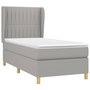 Voir la diapositive 3 : VIDAXL Sommier a lattes de lit avec matelas Gris clair 80x200 cm Tissu