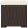 Voir la diapositive 5 : VIDAXL Poufs avec coussins lot de 2 marron 40x30x40 cm resine tressee