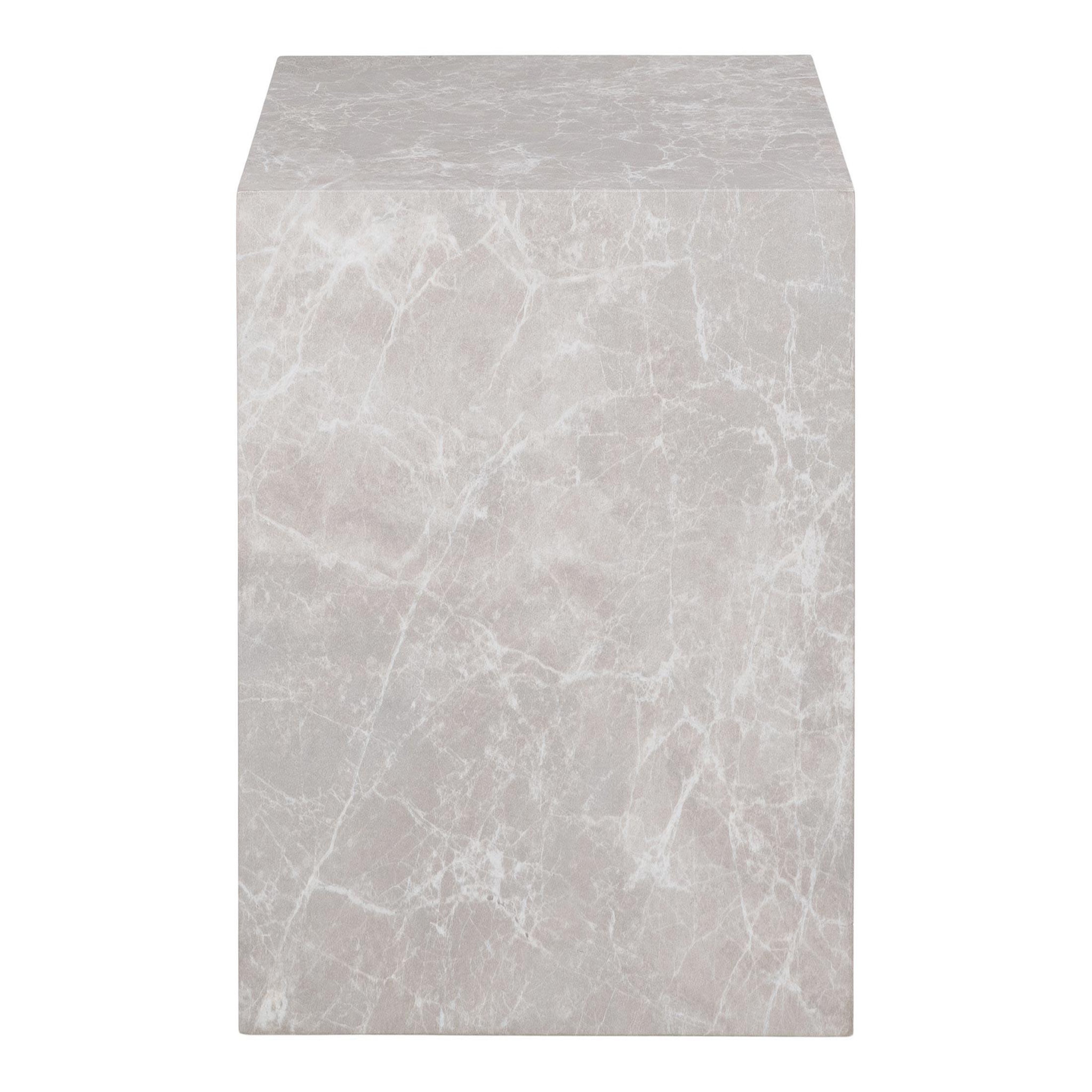 Voir la diapositive 2 : LISA DESIGN Pula - bout de canapé - effet marbre - 40 cm