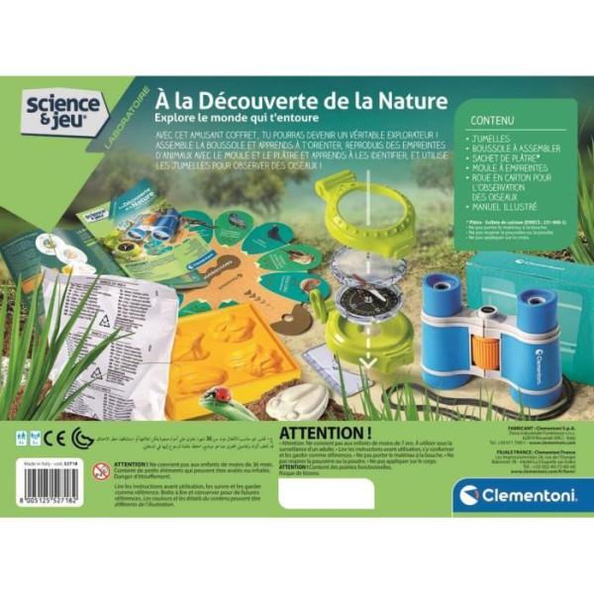 Voir la diapositive 6 : CLEMENTONI Jeu de sciences et d expérience Clementoni A la découverte de la nature