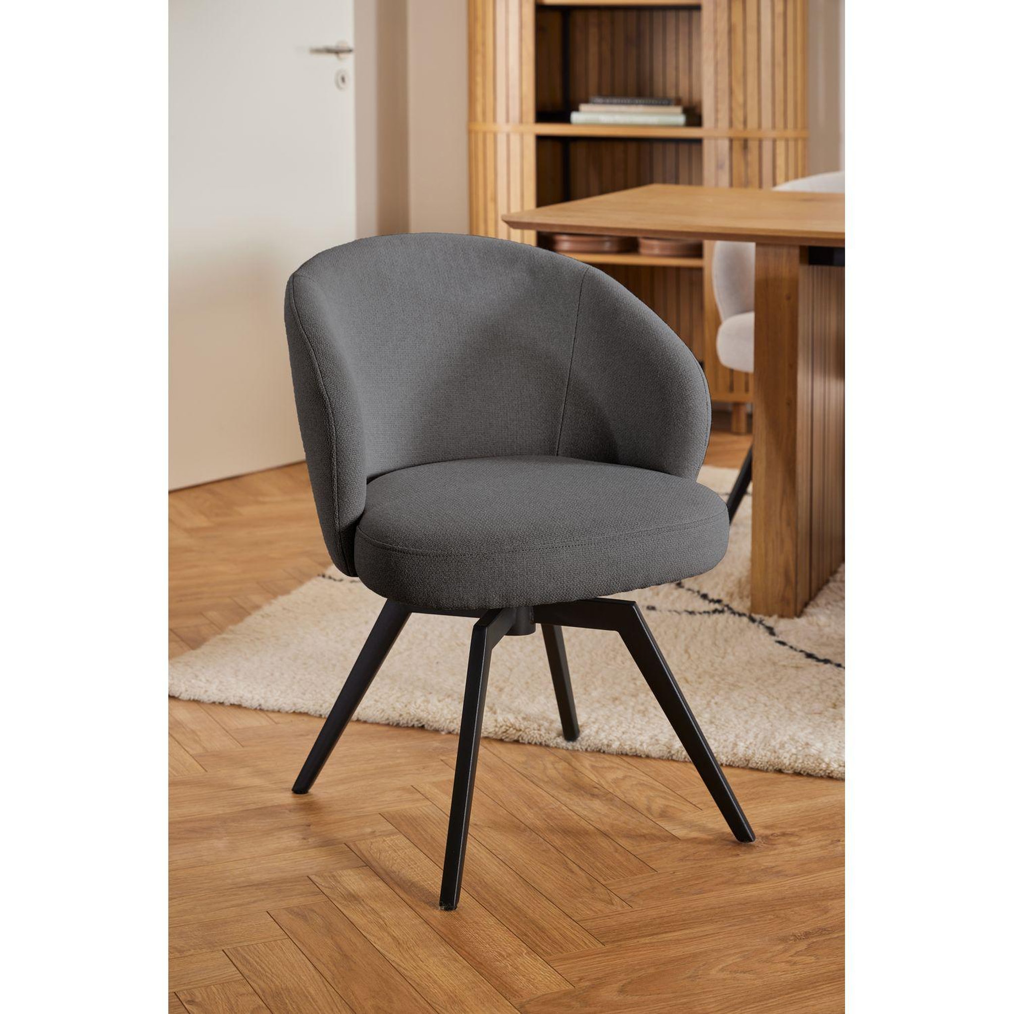 Voir la diapositive 2 : TOILINUX Chaise avec base pivotante à 360 degrés margaux - gris