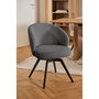Voir la diapositive 2 : TOILINUX Chaise avec base pivotante à 360 degrés MARGAUX - Gris