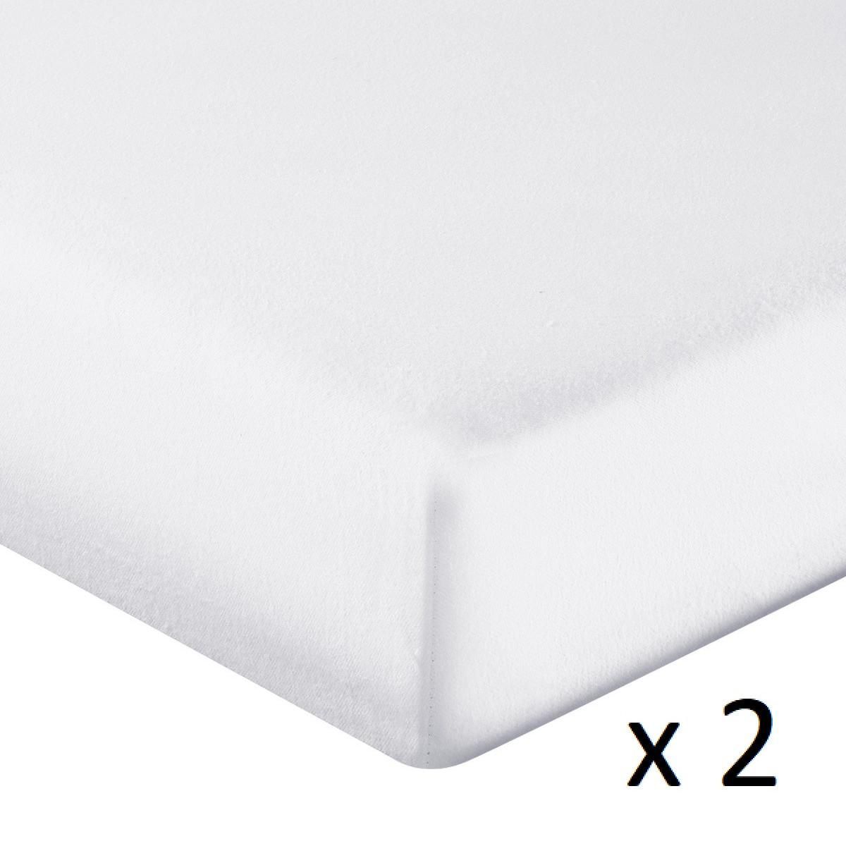 Sensei Maison Lot de 2 protège-matelas imperméables coton bonnet 30 cm PROTECT