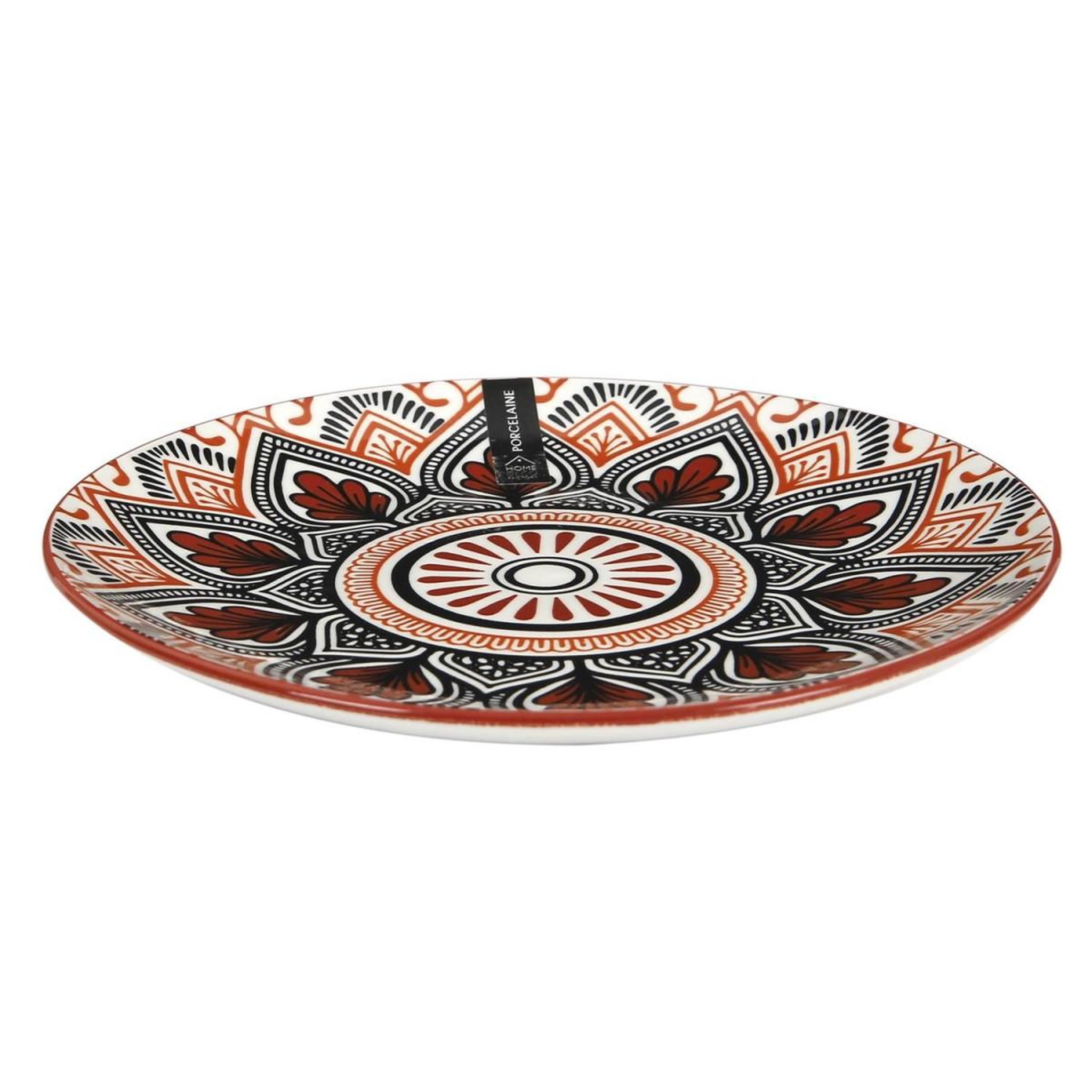 Voir la diapositive 2 : The Home Deco Factory Lot de 6 assiettes à dessert  mandala  19cm orange