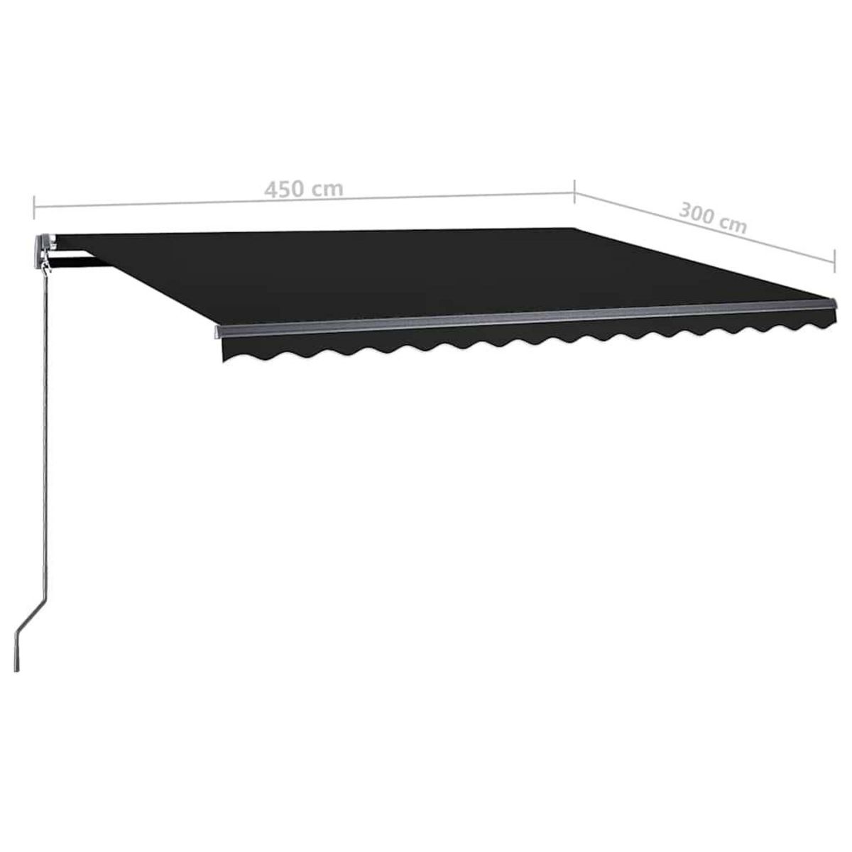 VIDAXL Auvent automatique sur pied 450x300 cm Anthracite