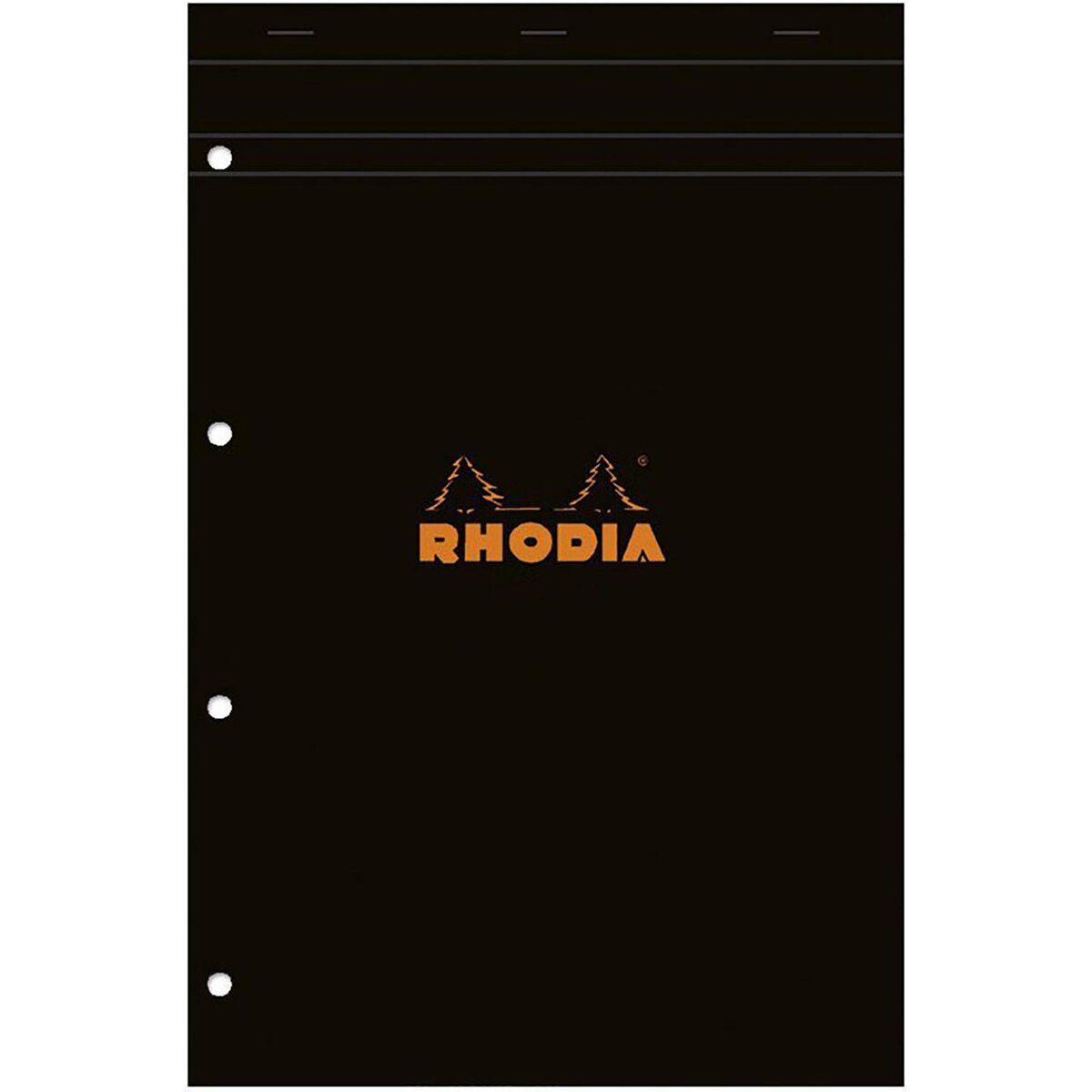 RHODIA Bloc notes 21x31.8cm - 160 pages - Grands carreaux Seyes - noir