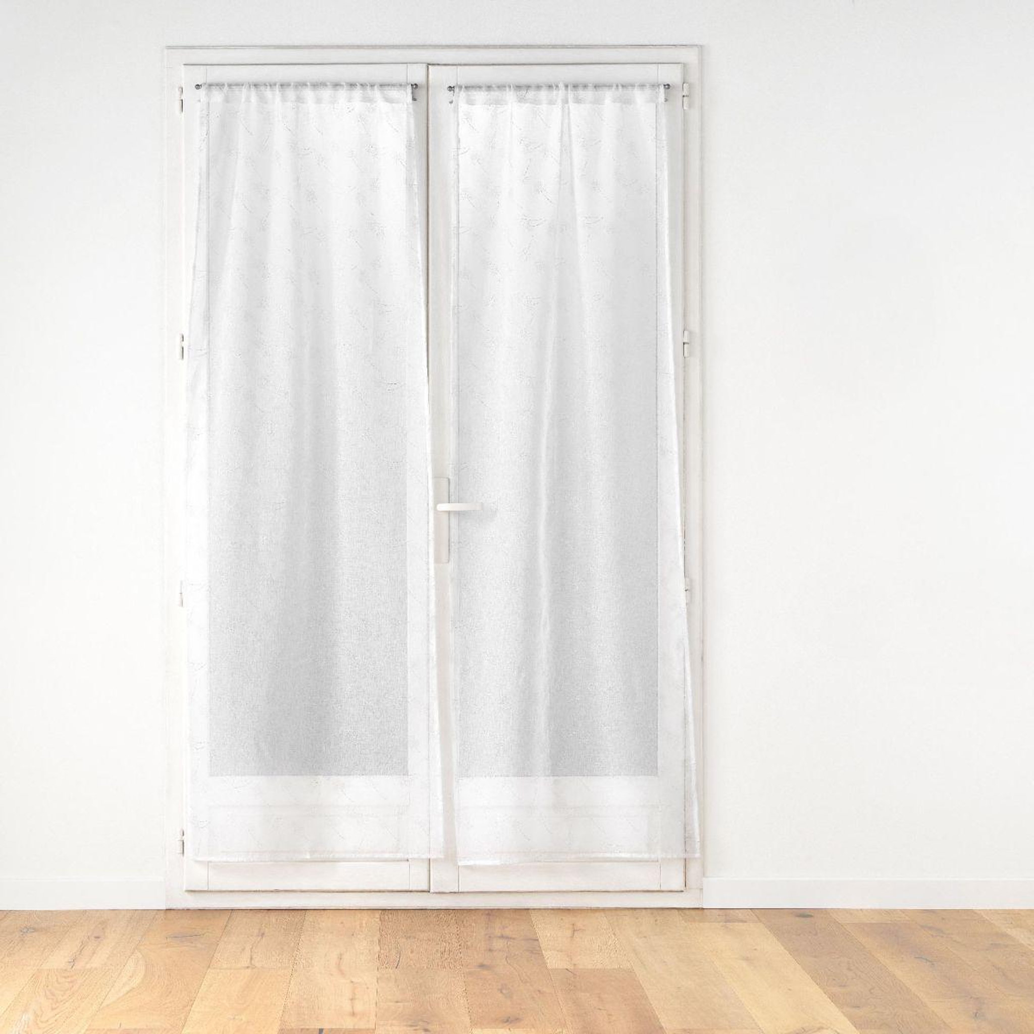Douceur d'Intérieur Paire de voilages passe-tringle  dalya  70x200cm blanc