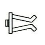 OUTIFRANCE Pince pour panneau mural (nylon - 35 mm)