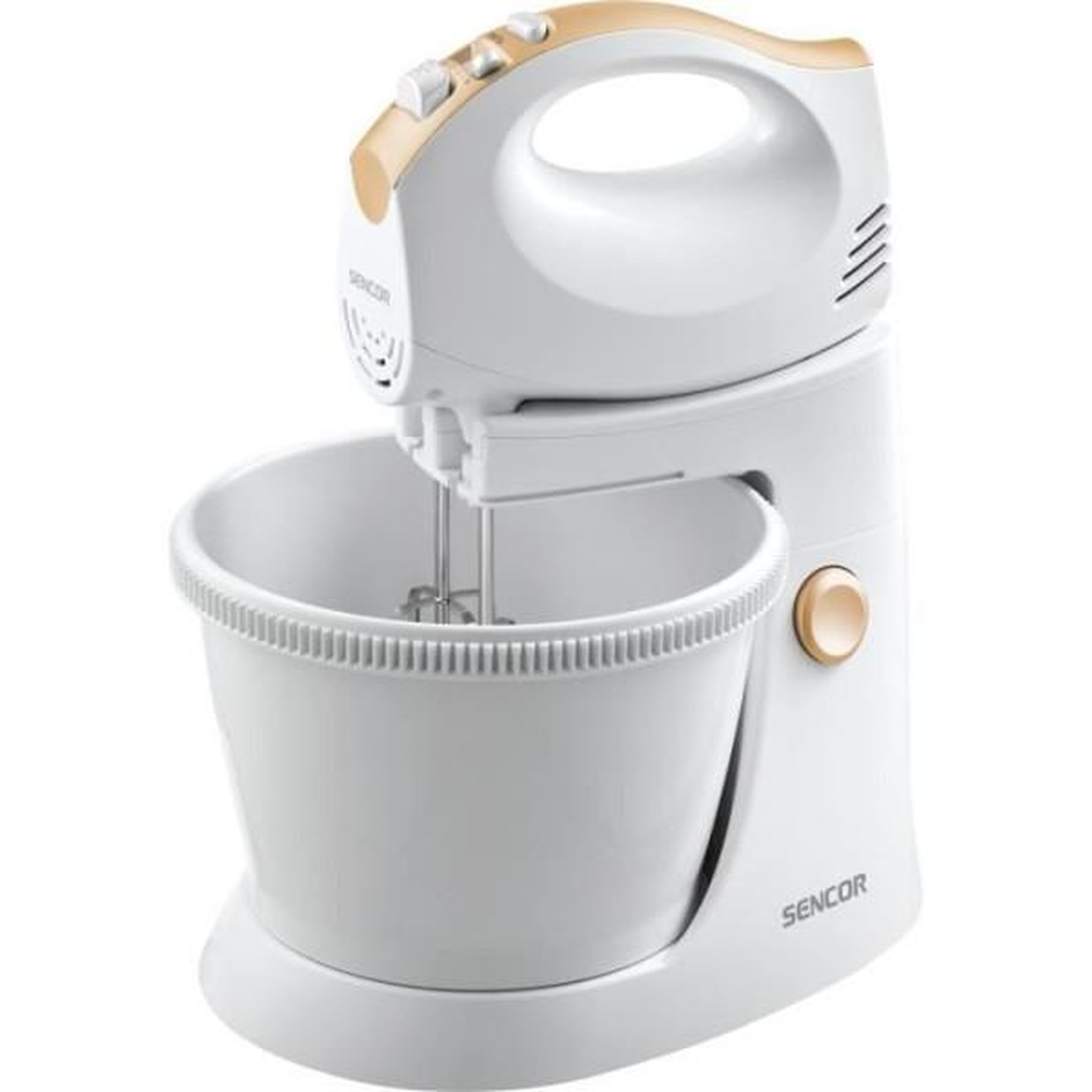 MARKET24 Batteur Fouet Electrique  a main avec bol rotatif - SENCOR - SHM 5330-EUE3 - 500 W - Blanc