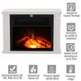 Voir la diapositive 5 : HOMCOM Cheminée électrique poêle style contemporain thermostat 600-1200 W blanc