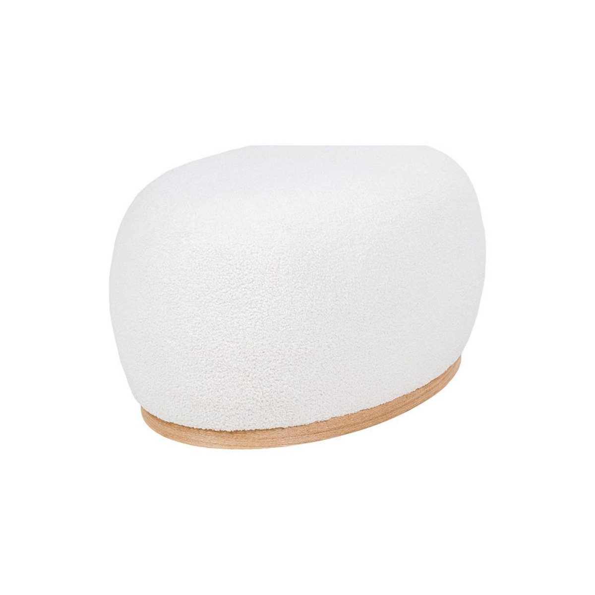 LISA DESIGN Amy - pouf - en tissu bouclette