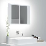 VIDAXL Armoire salle de bain a miroir LED Blanc 60x12x45 cm Acrylique