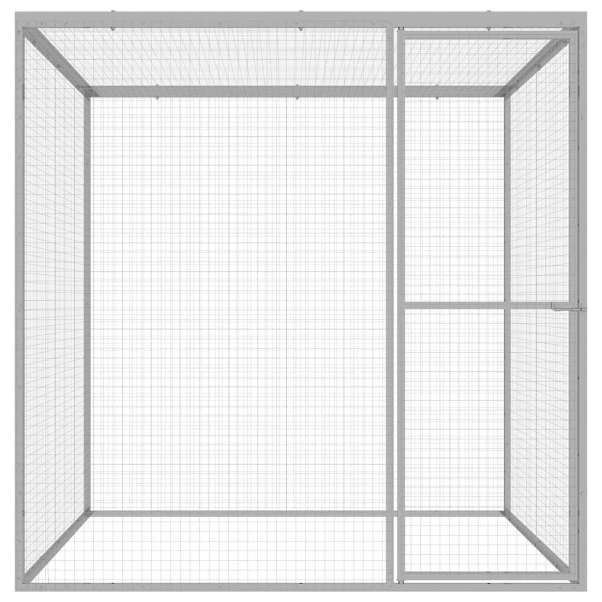 VIDAXL Cage pour chat 1,5x1,5x1,5 m Acier galvanise