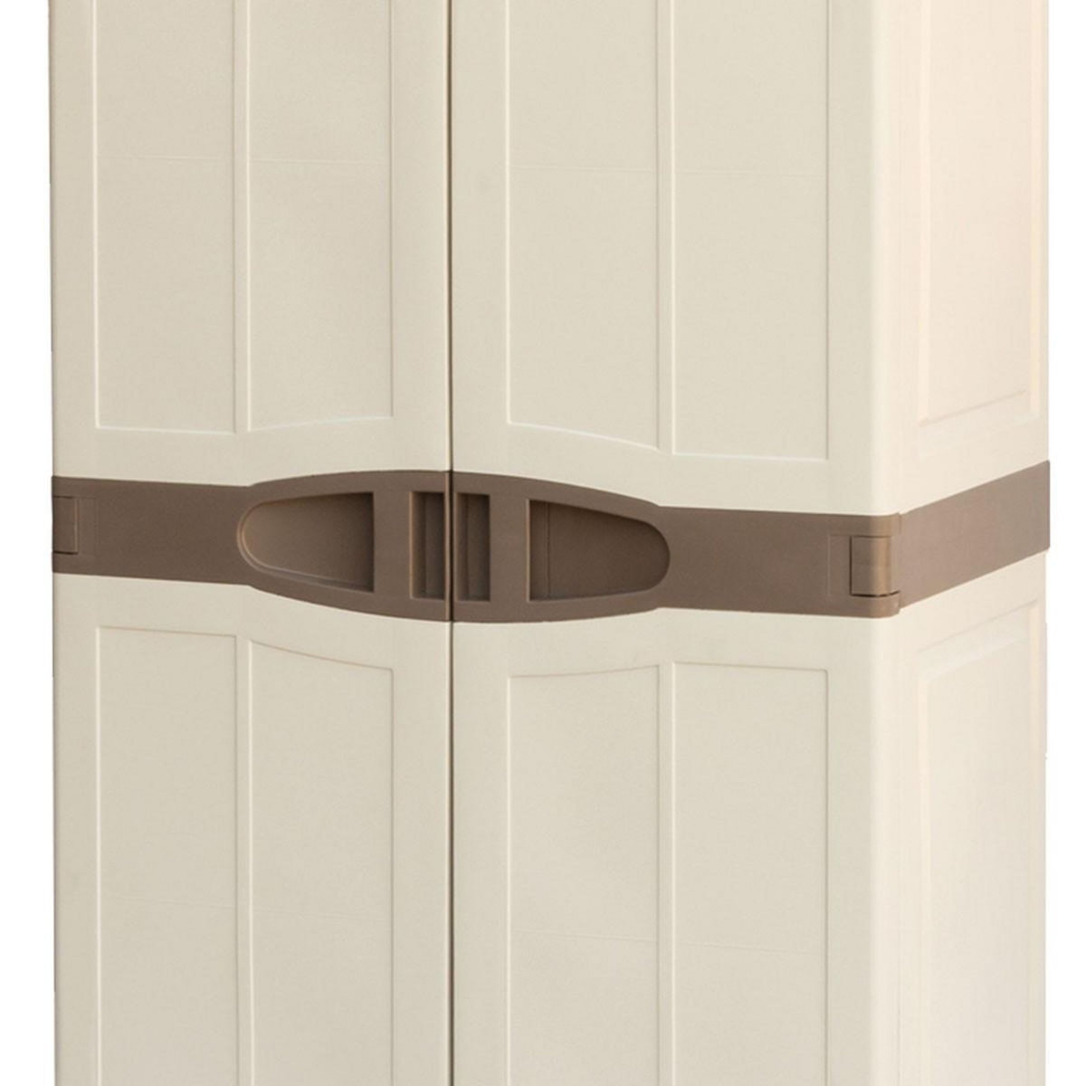 INTEC Armoire de rangement 2 portes 4 Etagères 70 x 47 x 184cm 4 pieds Charge 100kg max INTEC