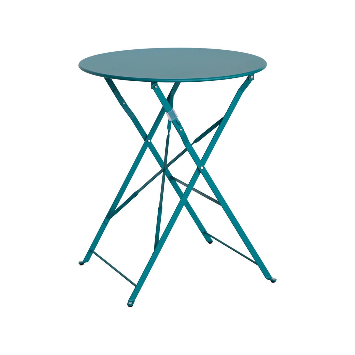 SWEEEK Table de jardin bistrot pliable - Emilia ronde - Table ronde Ø60cm en acier thermolaqué