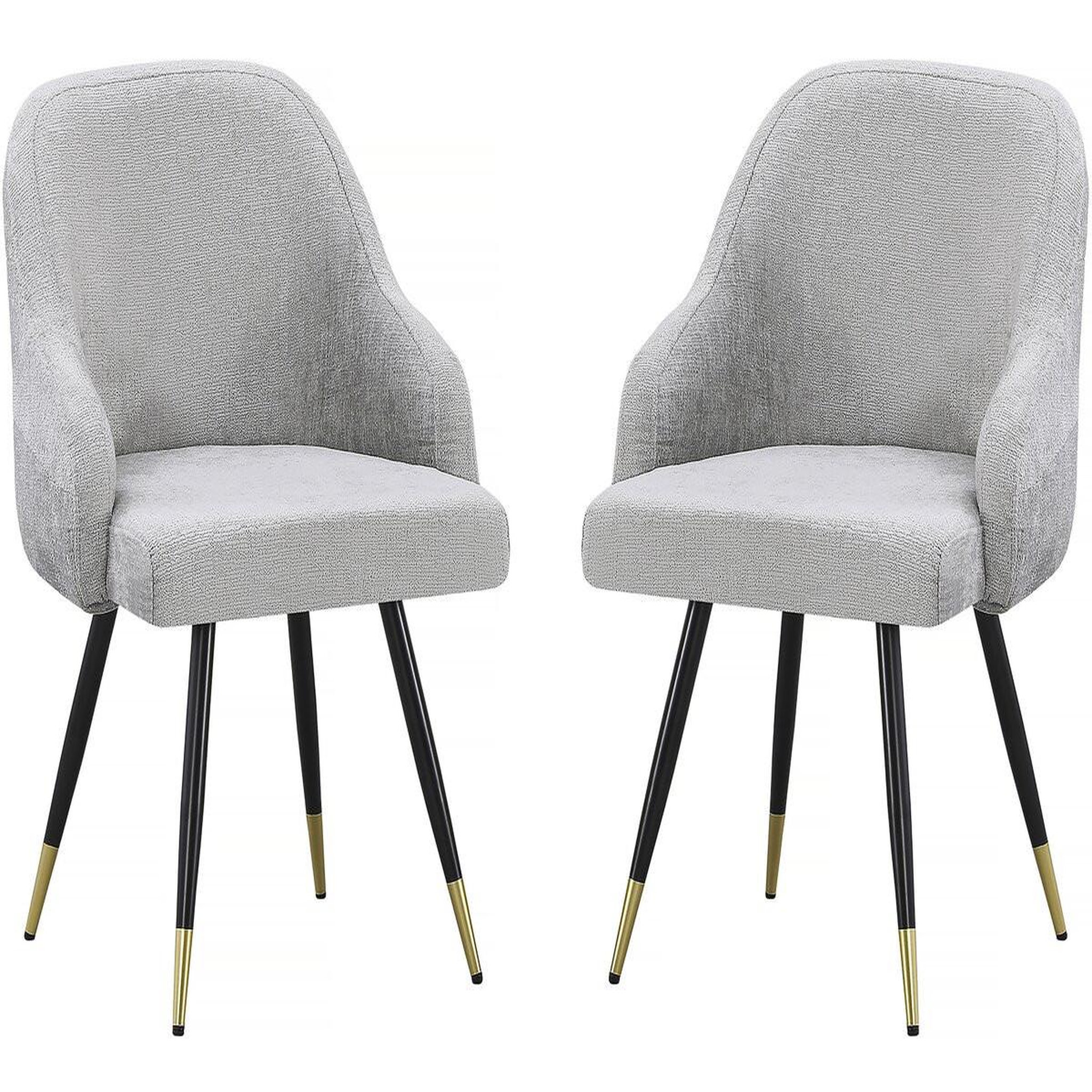 Habitat et Jardin Lot de 2 chaises en tissu  harmony  - 54 x 57 x 90 cm - beige