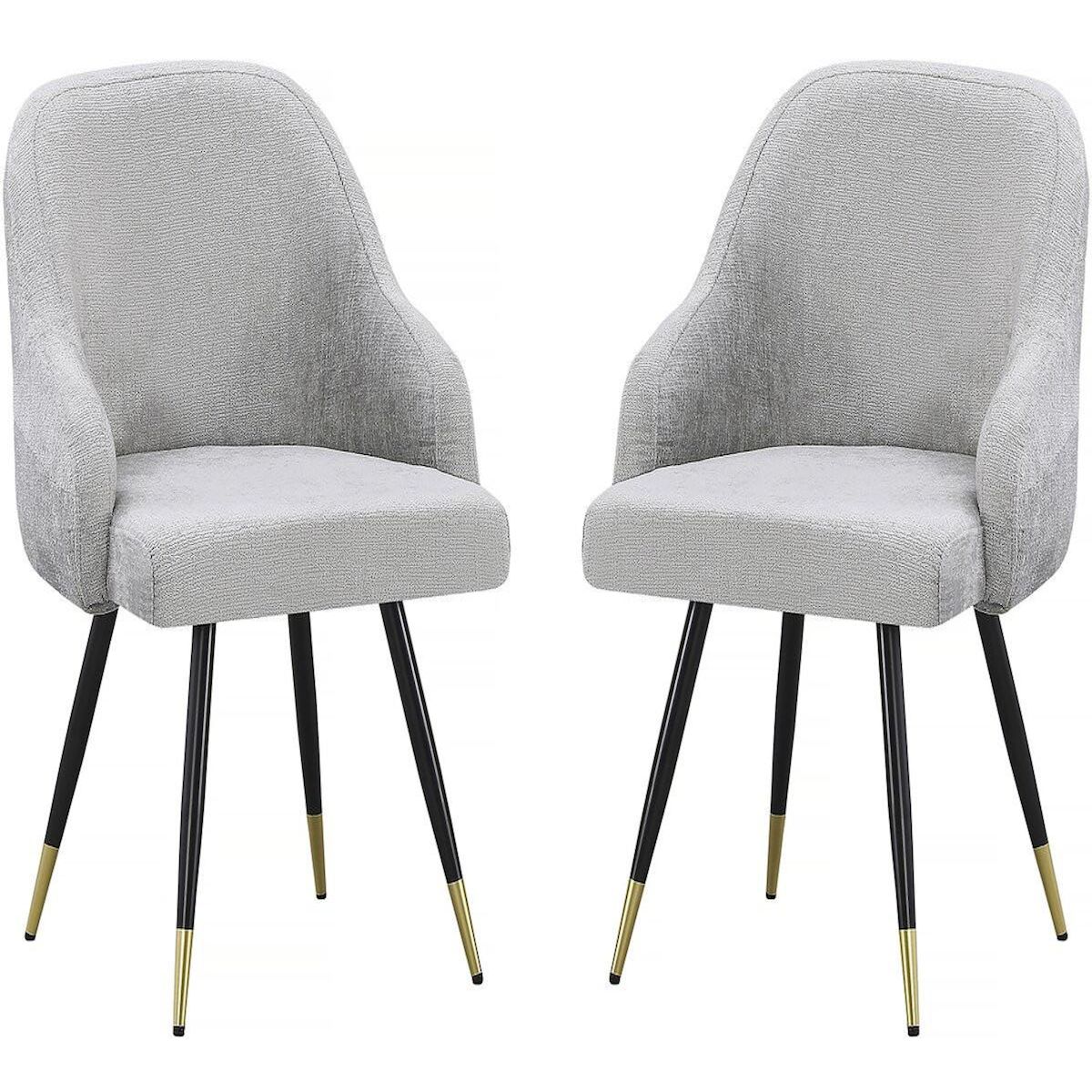 Habitat et Jardin Lot de 2 chaises en tissu  Harmony  - 54 x 57 x 90 cm - Beige