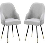 Habitat et Jardin Lot de 2 chaises en tissu  Harmony  - 54 x 57 x 90 cm - Beige