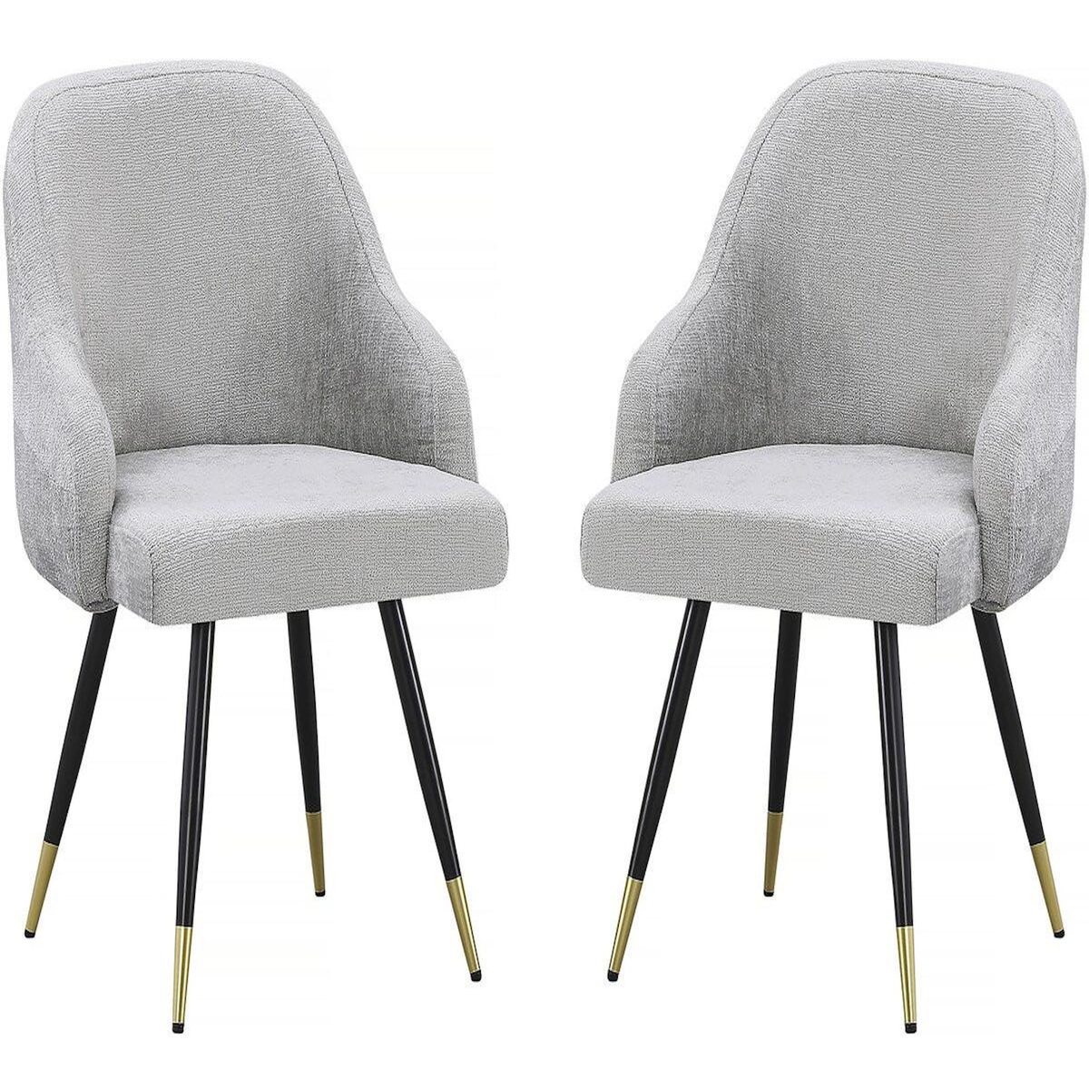 Habitat et Jardin Lot de 2 chaises en tissu  Harmony  - 54 x 57 x 90 cm - Beige