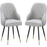 Habitat et Jardin Lot de 2 chaises en tissu  Harmony  - 54 x 57 x 90 cm - Beige