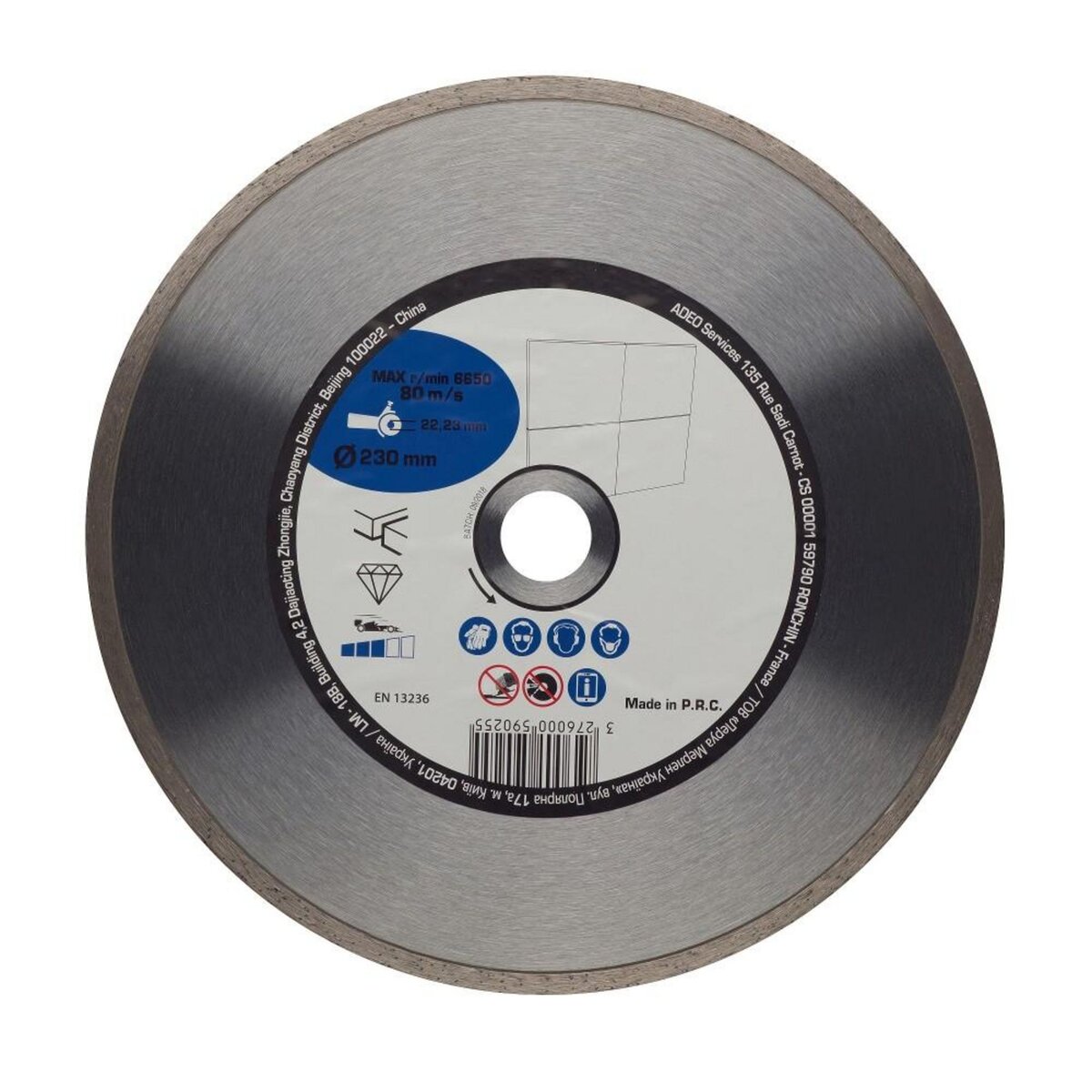 CENTRALE BRICO Disque diamant céramique pour carrelage, Diam.230 mm