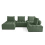Voir la diapositive 1 : BEST MOBILIER Marisol - canapé panoramique modulable 7 places - velours texturé