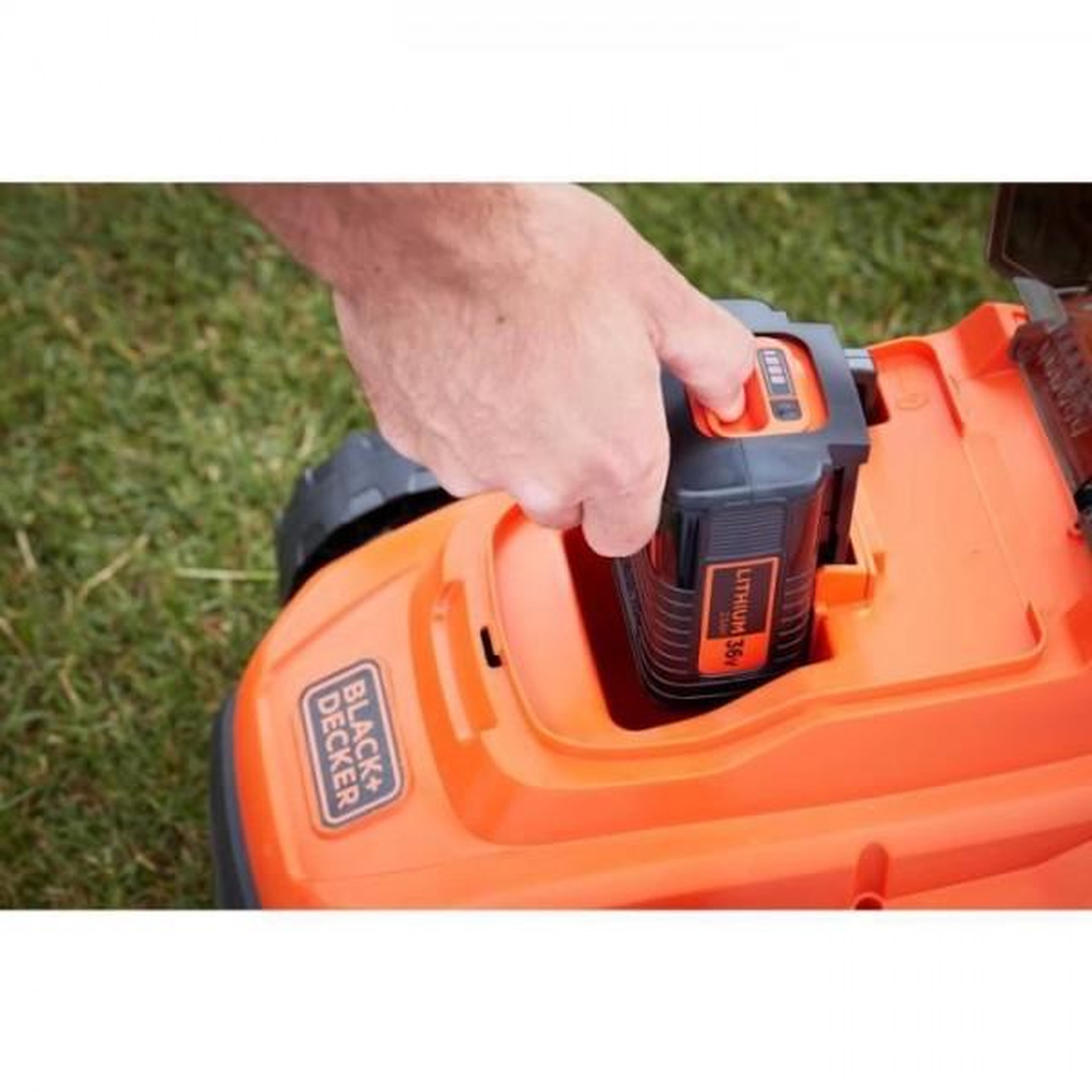 Voir la diapositive 5 : Black et Decker Tondeuse a Gazon   a Gazon Electrique Sans Fil 36V BCMW3336L1-QW - BLACK+DECKER - Coupe 33cm - Batterie 2,5 Ah - Mulching