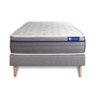 Voir la diapositive 2 : ACTISOM Ensemble matelas Latex+Mémoire de forme ACTILATEX ZEN 90x190 Maxi épaisseur 7zones de confort + sommier KIT gris